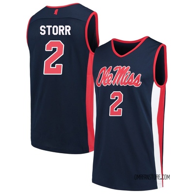 Men's AJ Storr Ole Miss Rebels Replica Basketball Jersey - Navy