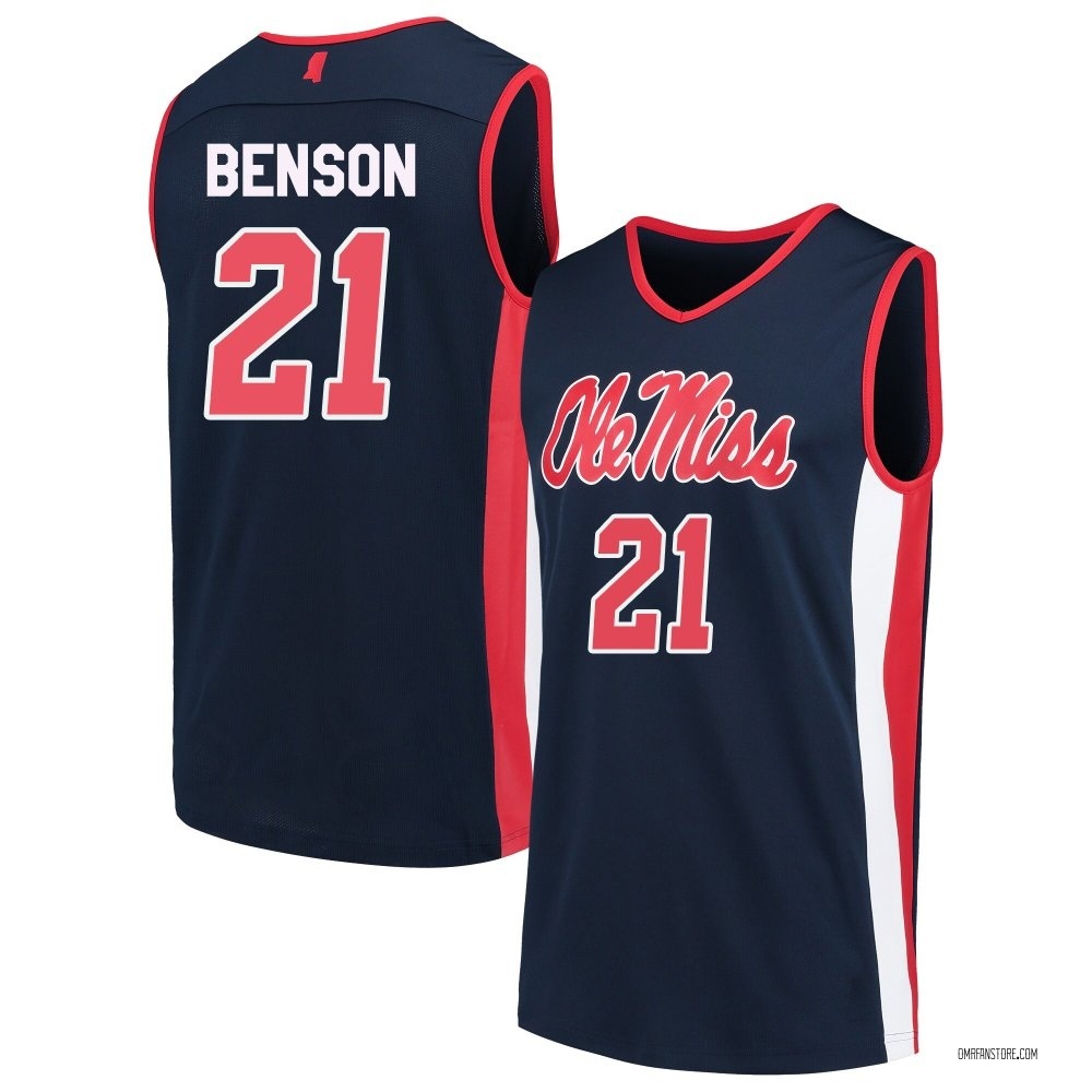 Men's Ja'Von Benson Ole Miss Rebels Replica Basketball Jersey - Navy