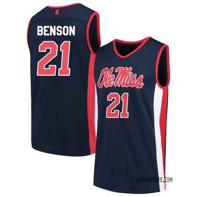 Men's Ja'Von Benson Ole Miss Rebels Replica Basketball Jersey - Navy