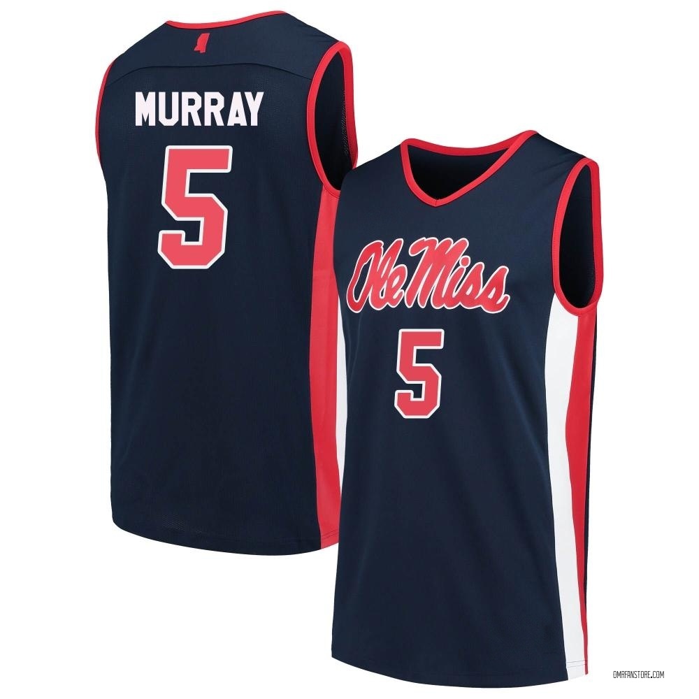 Men's Jaylen Murray Ole Miss Rebels Replica Basketball Jersey - Navy