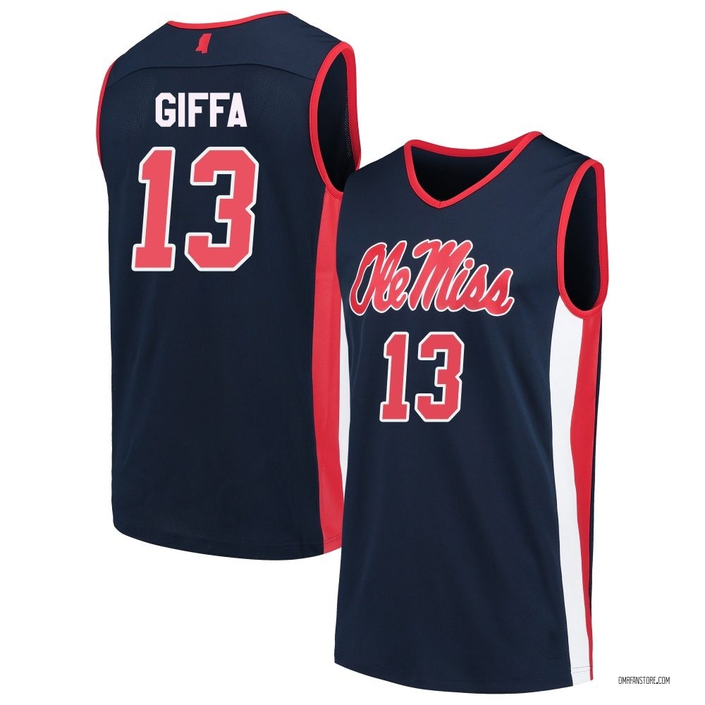 Men's Kezza Giffa Ole Miss Rebels Replica Basketball Jersey - Navy
