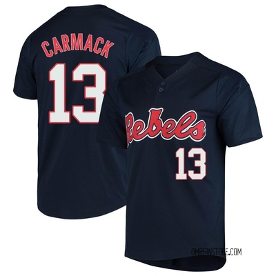 Men's Kyler Carmack Ole Miss Rebels Replica Vapor Untouchable Two-Button Baseball Jersey - Navy