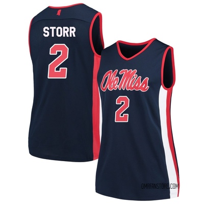Women's AJ Storr Ole Miss Rebels Replica Basketball Jersey - Navy