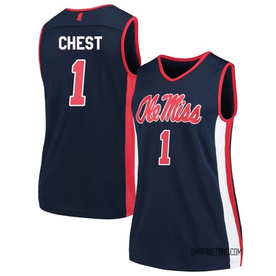 Women's Corey Chest Ole Miss Rebels Replica Basketball Jersey - Navy