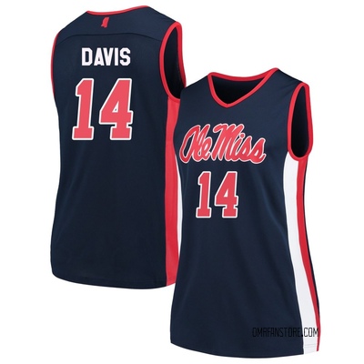 Women's Dre Davis Ole Miss Rebels Replica Basketball Jersey - Navy