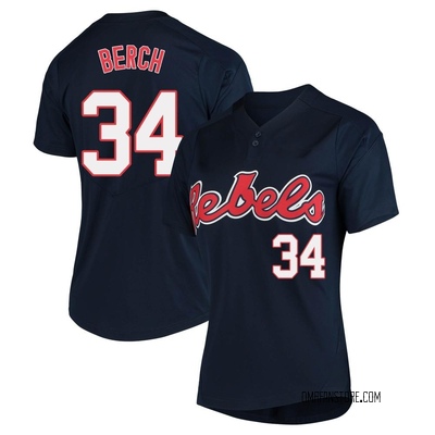 Women's Eli Berch Ole Miss Rebels Replica Vapor Untouchable Two-Button Baseball Jersey - Navy