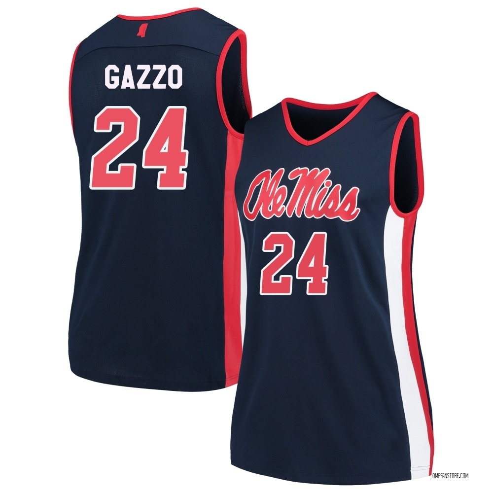 Women's Jacob Gazzo Ole Miss Rebels Replica Basketball Jersey - Navy