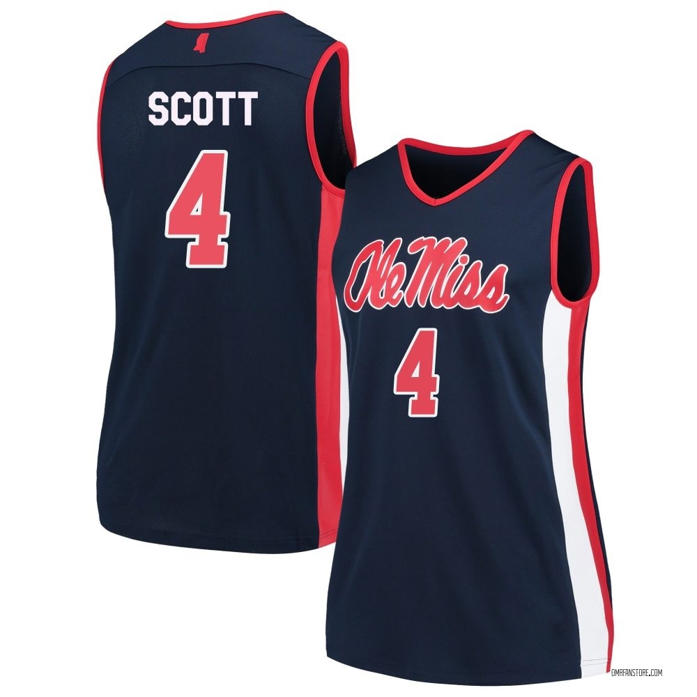 Women's James Scott Ole Miss Rebels Replica Basketball Jersey - Navy