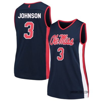 Women's Koren Johnson Ole Miss Rebels Replica Basketball Jersey - Navy