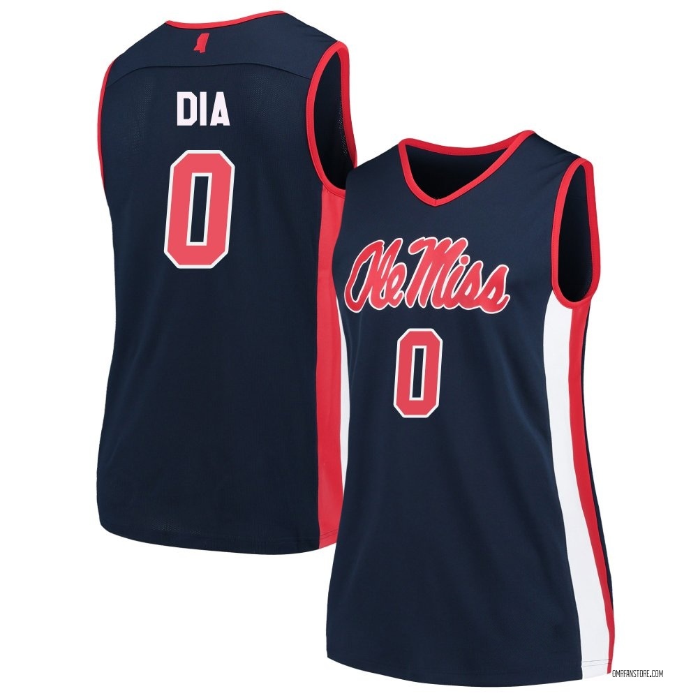 Women's Malik Dia Ole Miss Rebels Replica Basketball Jersey - Navy
