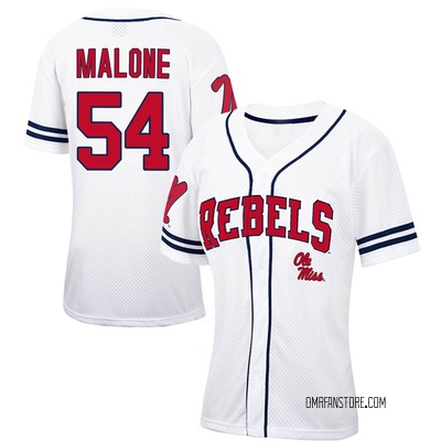 Women's Tywone Malone Ole Miss Rebels Replica Colosseum /Navy Free Spirited Baseball Jersey - White