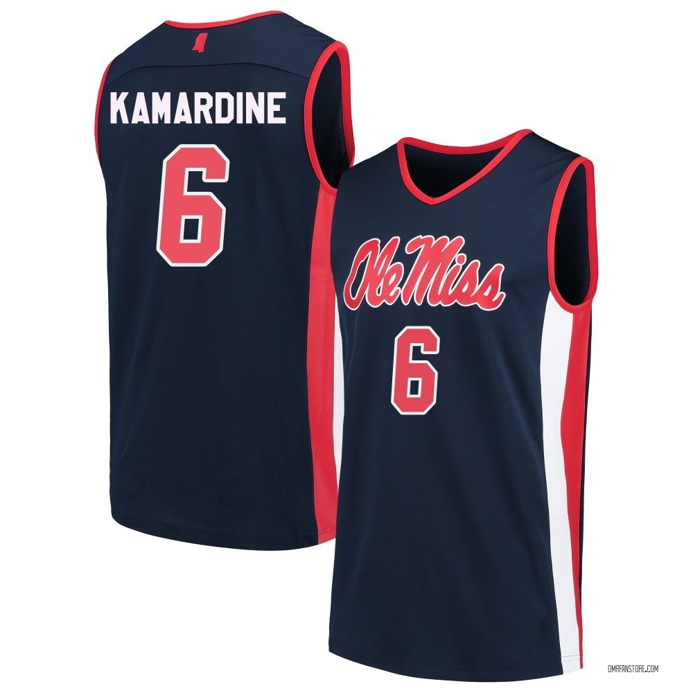 Youth Ilias Kamardine Ole Miss Rebels Replica Basketball Jersey - Navy