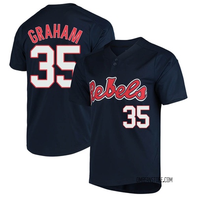 Youth Kevin Graham Ole Miss Rebels Replica Vapor Untouchable Two-Button Baseball Jersey - Navy