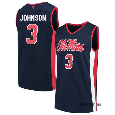 Youth Koren Johnson Ole Miss Rebels Replica Basketball Jersey - Navy