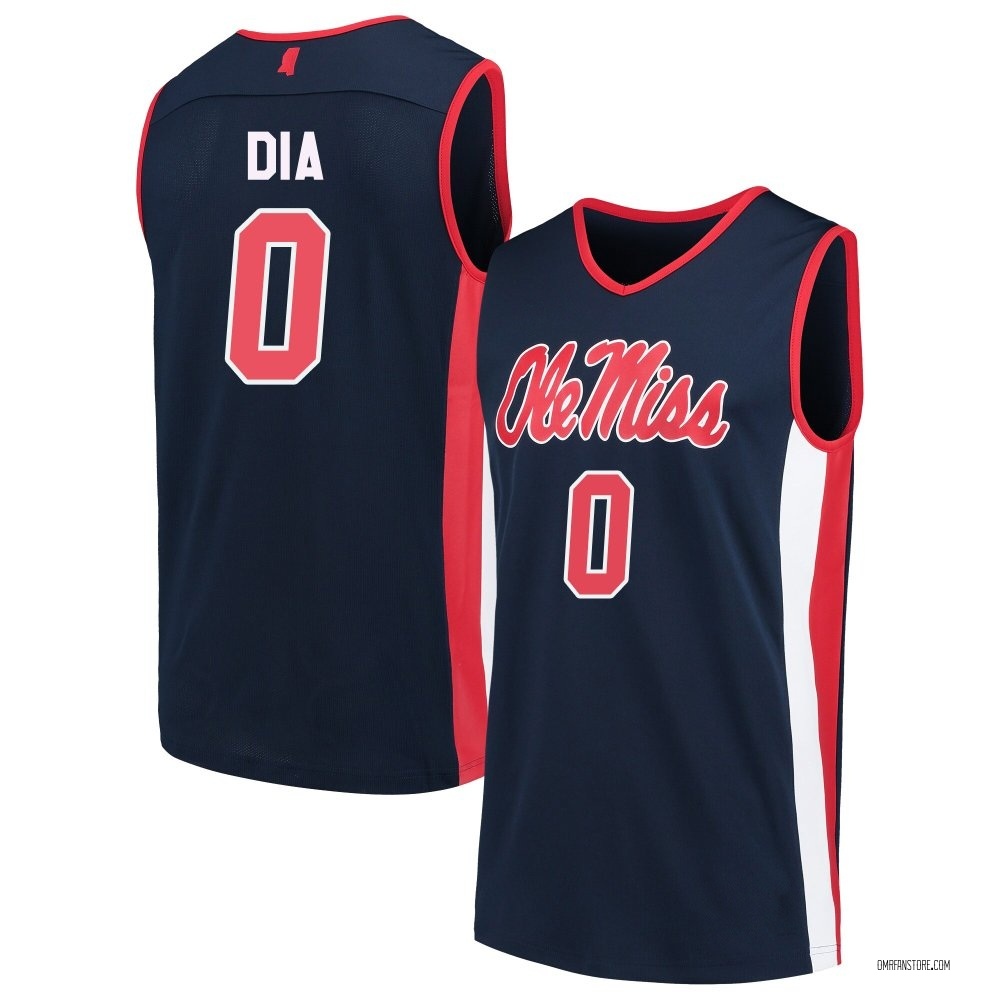 Youth Malik Dia Ole Miss Rebels Replica Basketball Jersey - Navy