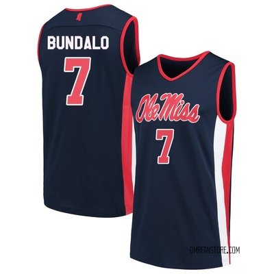 Youth Niko Bundalo Ole Miss Rebels Replica Basketball Jersey - Navy