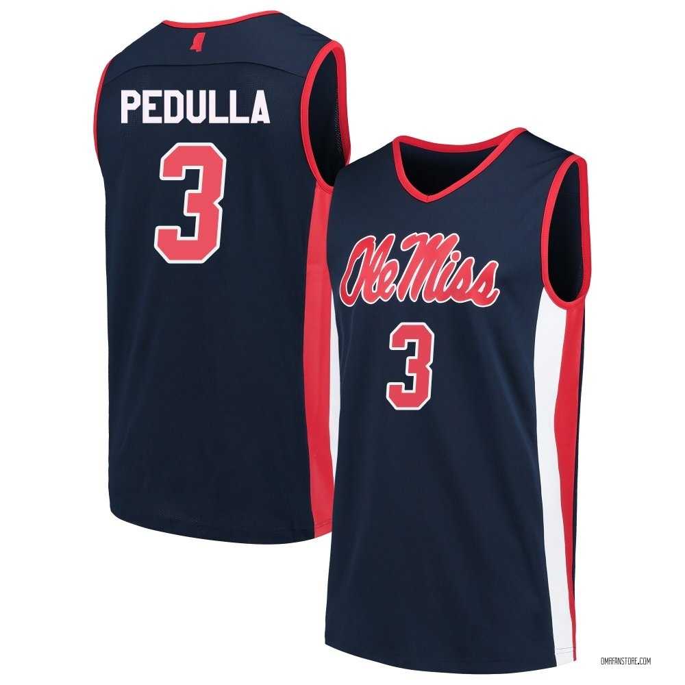 Youth Sean Pedulla Ole Miss Rebels Replica Basketball Jersey - Navy